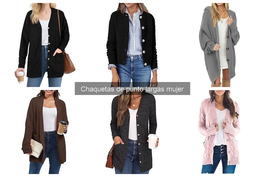 Mejores chaquetas de punto largas para otoño/invierno