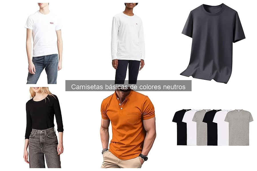 Mejores colores neutros para camisetas básicas de mujer