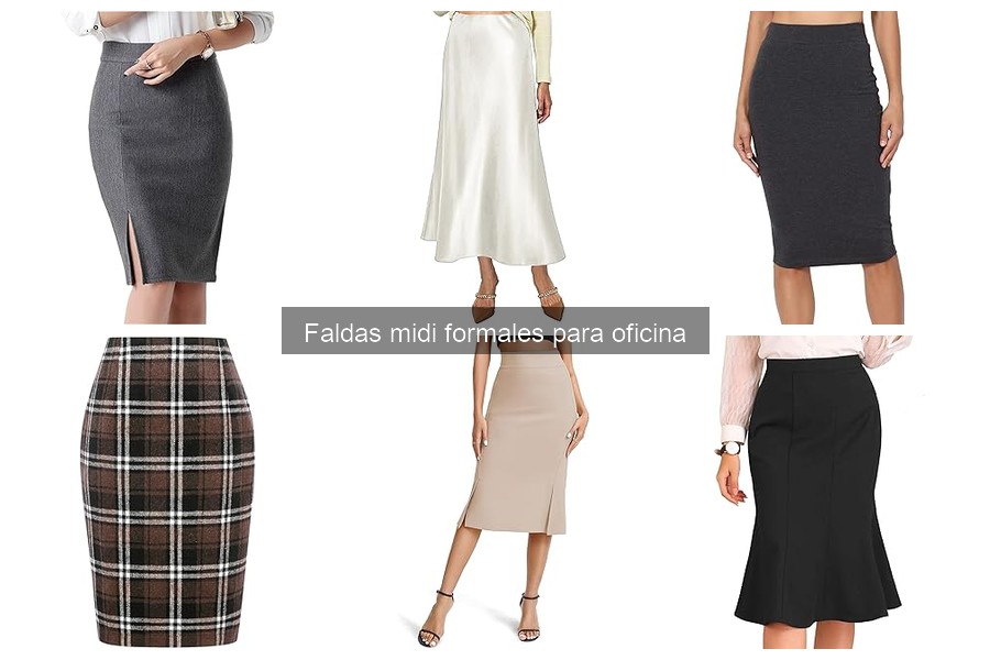 Mejores colores para faldas midi formales en la oficina