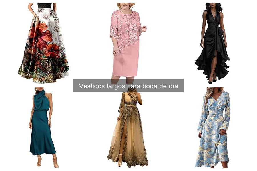 Mejores colores y estampados para vestidos largos de boda
