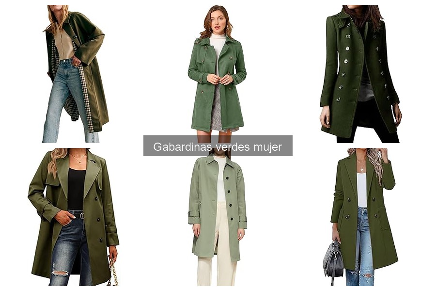 Mejores marcas de gabardinas verdes para mujer comparativa