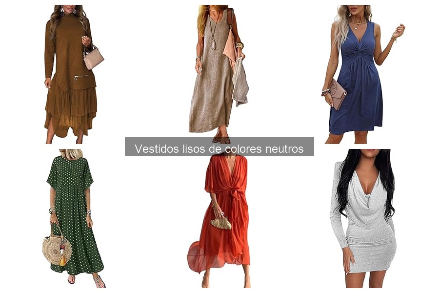 Mejores marcas de vestidos lisos en colores neutros