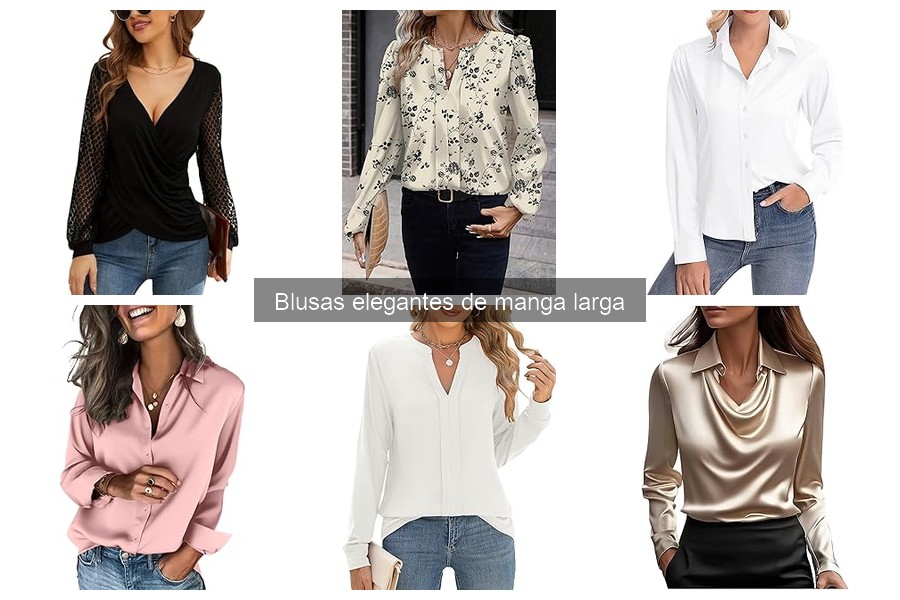 Mejores materiales para blusas elegantes de manga larga
