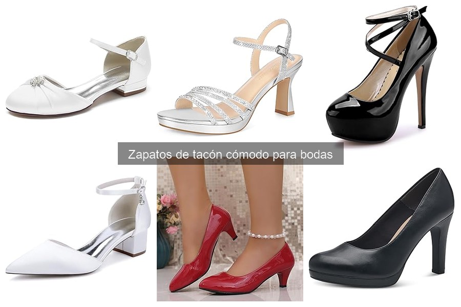 Mejores ofertas de zapatos de tacón cómodo para bodas