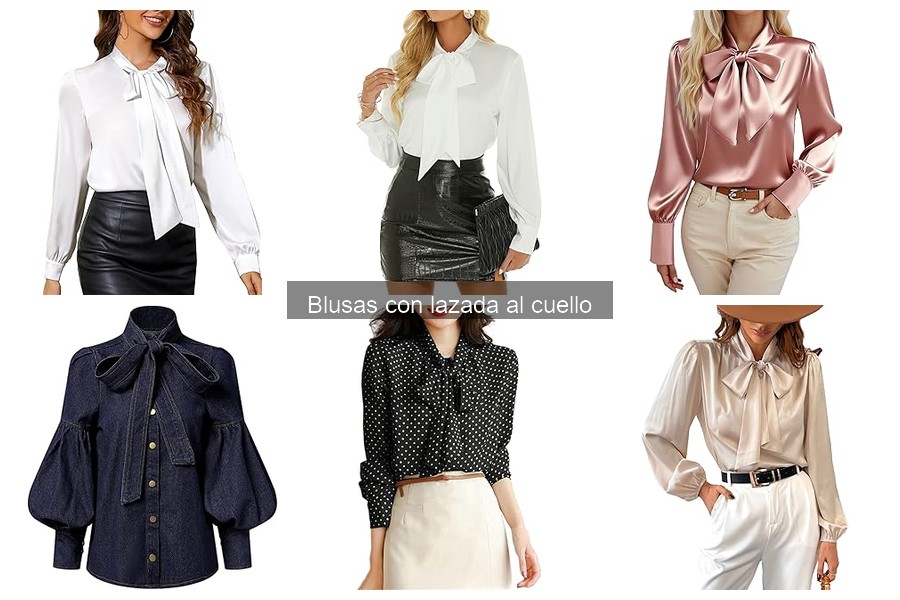 Mejores ofertas en blusas con lazada al cuello