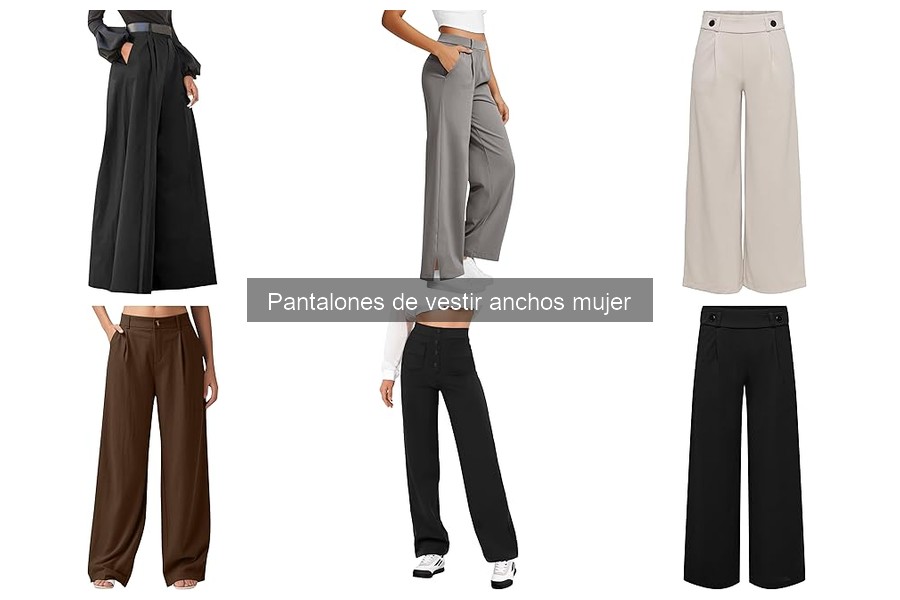 Mejores ofertas en pantalones de vestir anchos para mujer