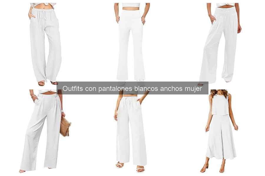 Mejores outfits con pantalones blancos anchos para el verano