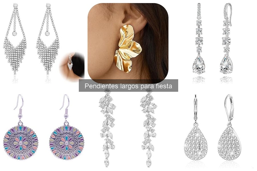 Mejores pendientes largos para fiestas de boda - Comparativa