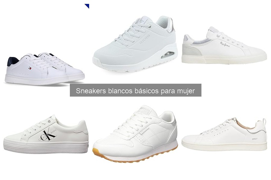 Mejores sneakers blancos básicos para mujeres económicas