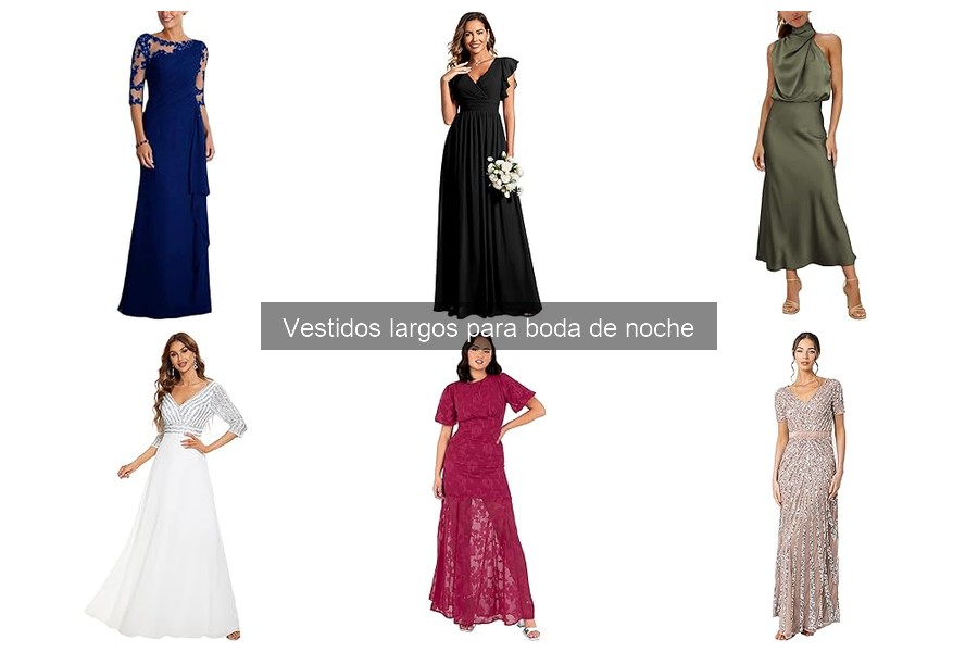Mejores telas para vestidos largos de boda de noche