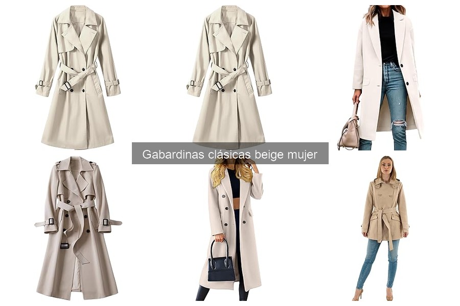 Mejores tiendas para comprar gabardinas clásicas beige mujer
