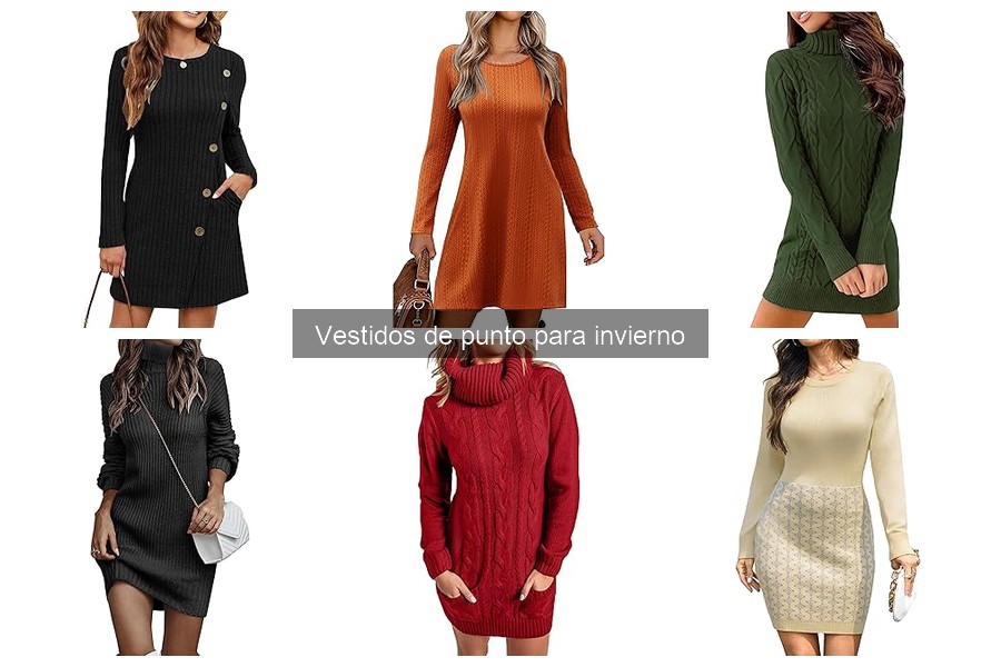Mejores vestidos de punto para invierno según el clima