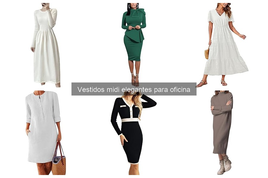 Mejores vestidos midi elegantes para oficina en 2023