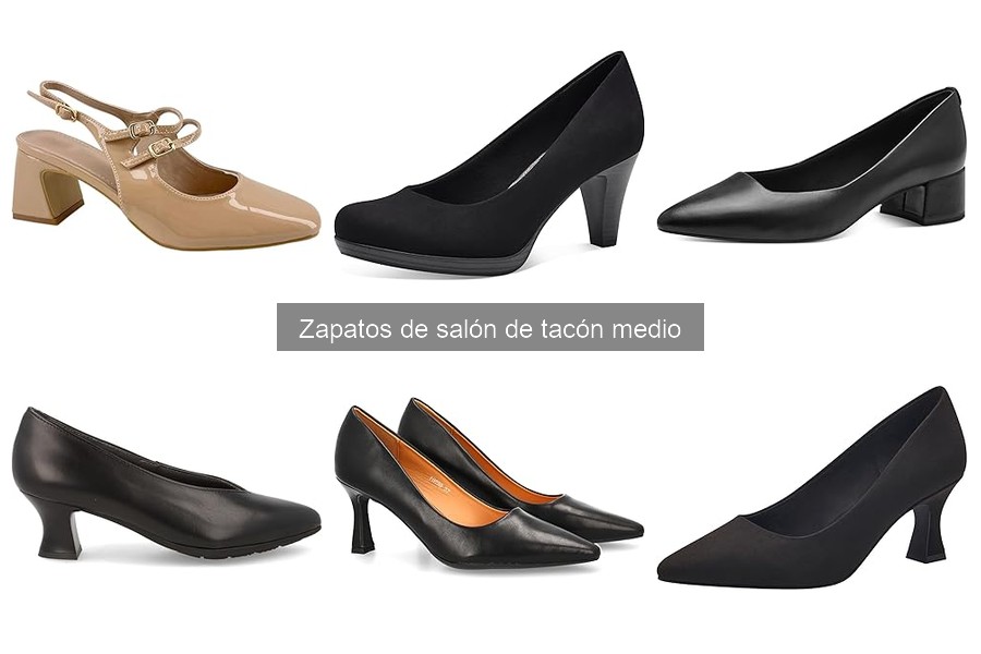 Mejores zapatos de salón de tacón medio para ocasiones formales