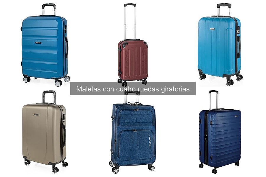 Ofertas en maletas con cuatro ruedas giratorias