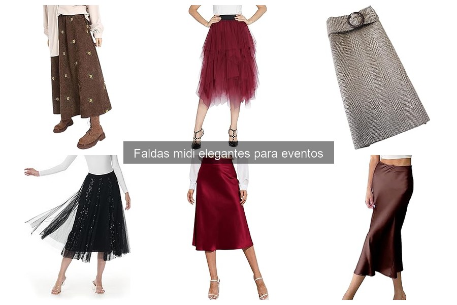Ofertas y promociones en faldas midi elegantes