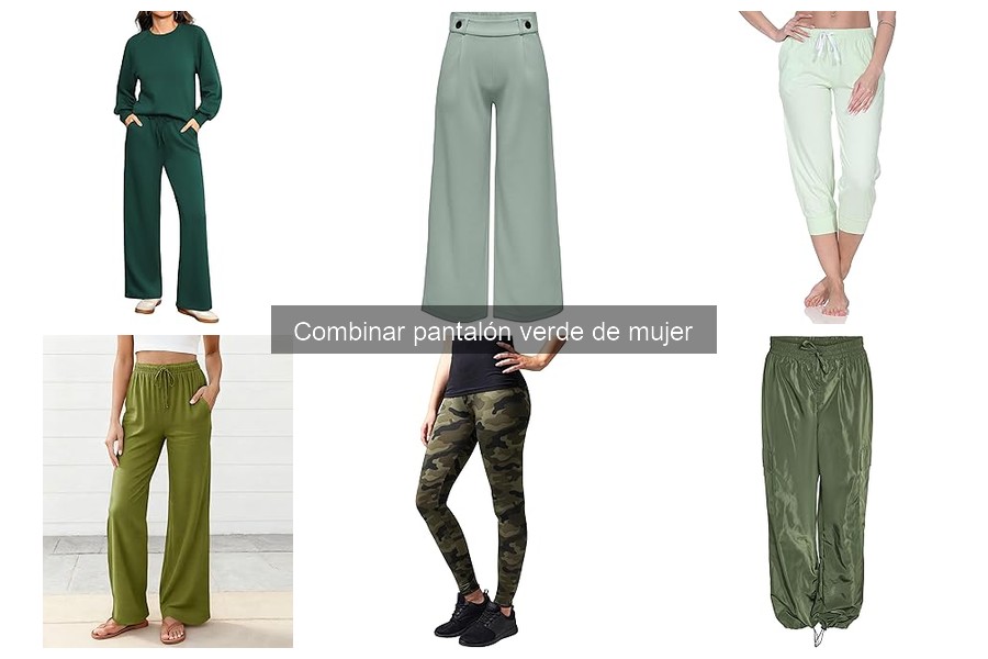 Opciones de calzado para combinar con pantalón verde de mujer