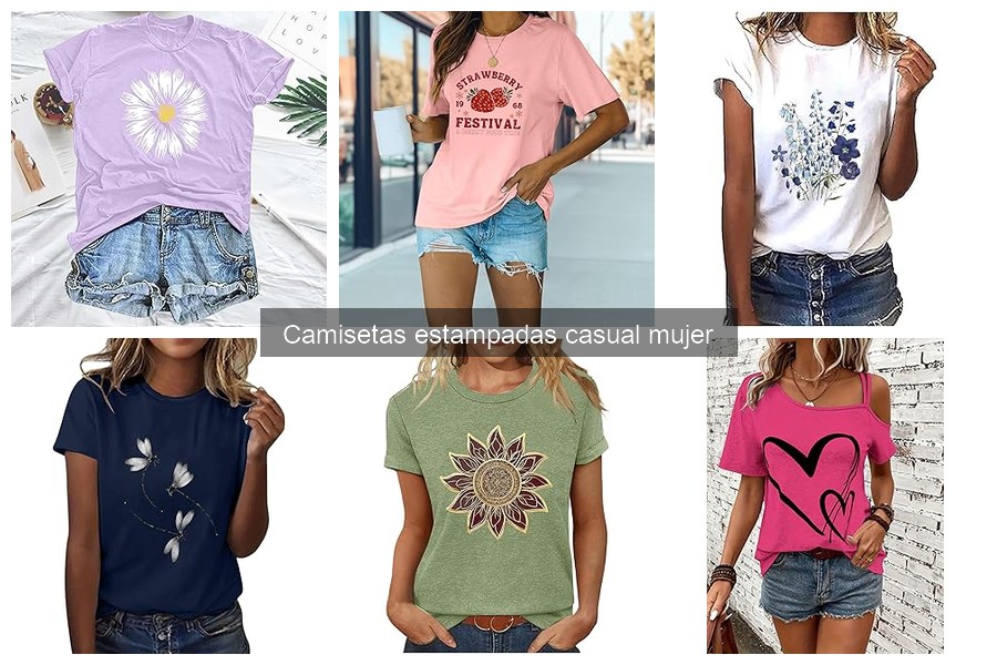 Opiniones de camisetas estampadas casual para mujer