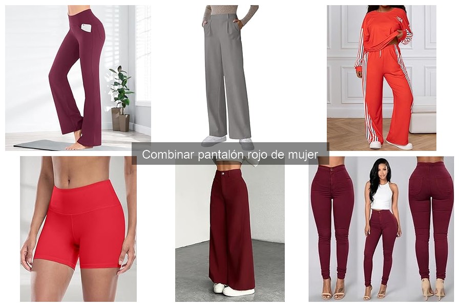 Outfit ideales con pantalón rojo de mujer para cada ocasión