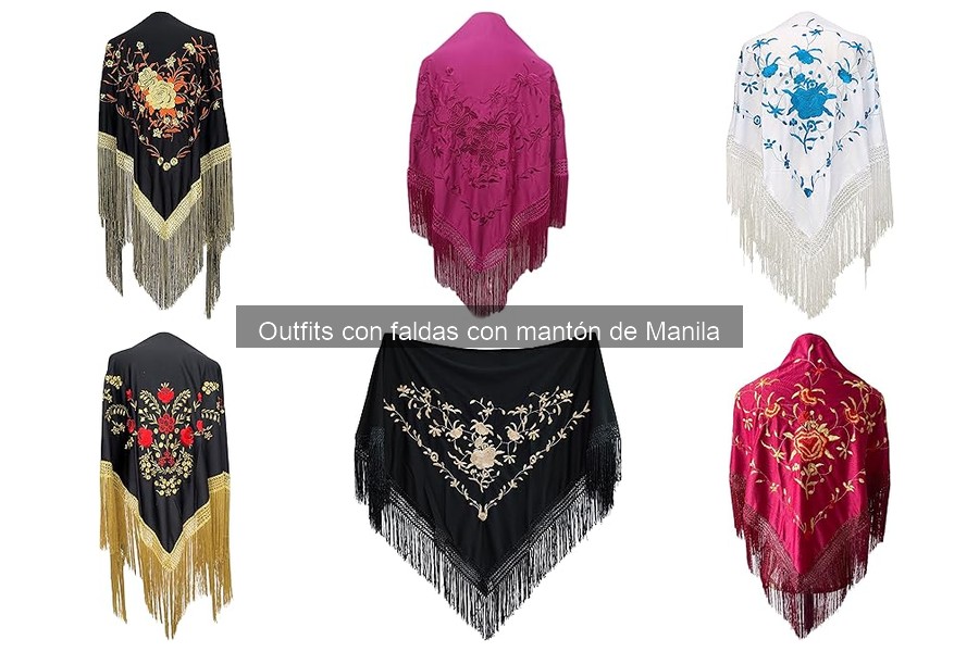 Outfits Casuales con Faldas y Mantón de Manila para el Día a Día
