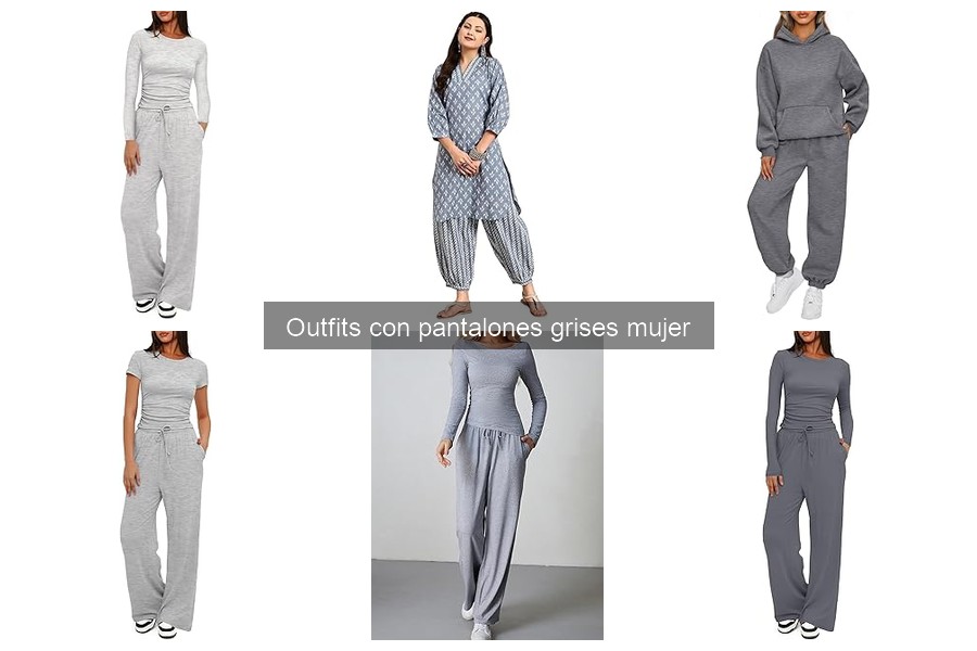 Outfits formales con pantalones grises para mujer