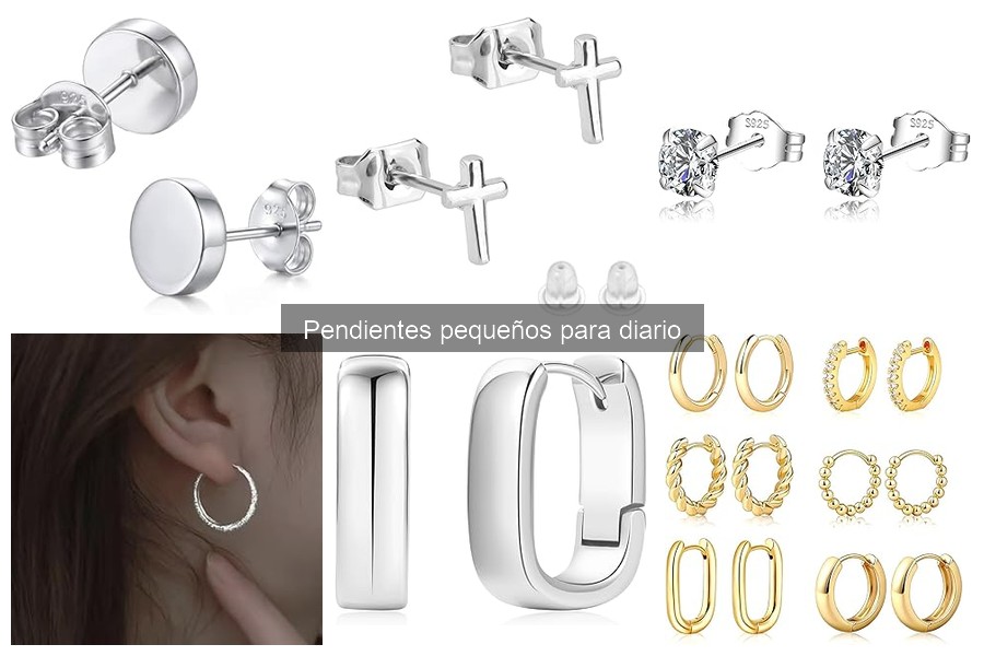 Pendientes pequeños para diario: características y materiales