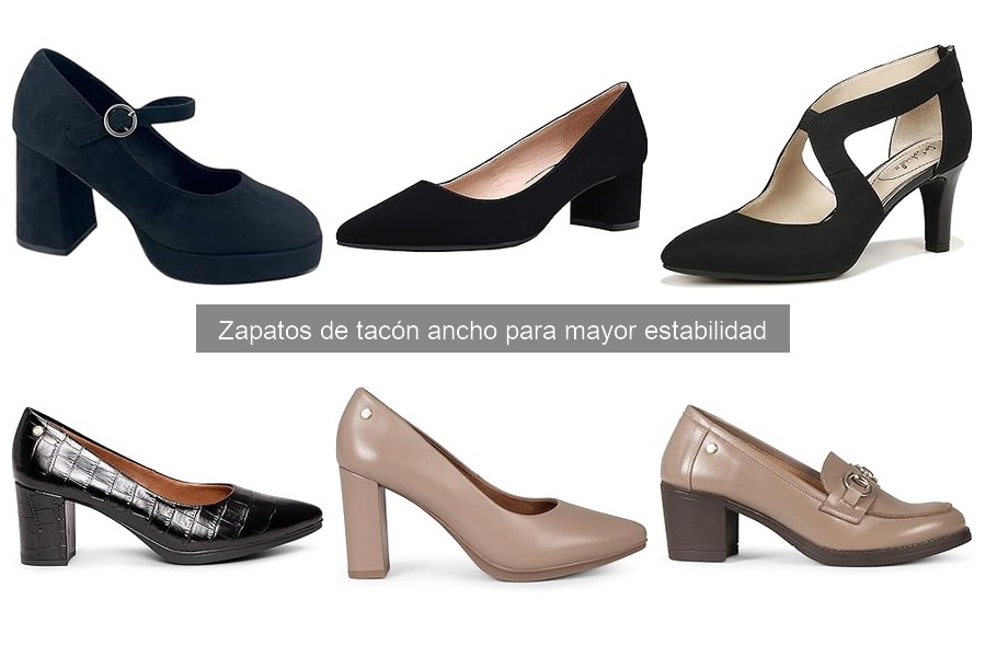 ¿Qué son los zapatos de tacón ancho? Beneficios y más
