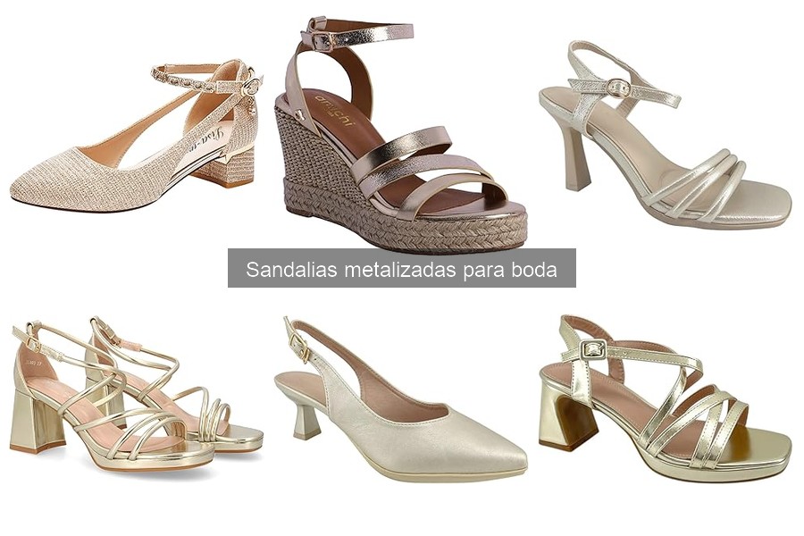 Sandalias metalizadas para boda: características y estilos