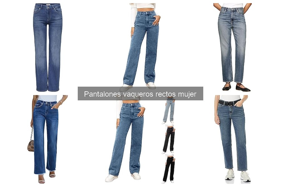 Tallas comunes de pantalones vaqueros rectos para mujer