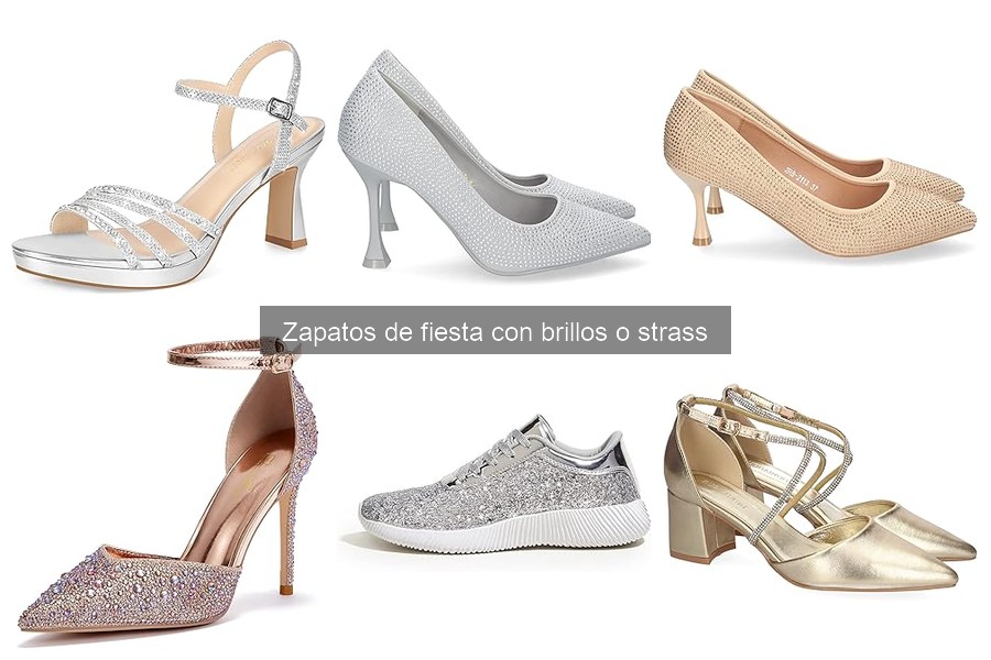 Tendencias 2024 en zapatos de fiesta con brillos o strass