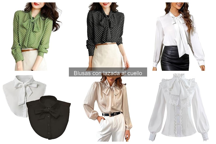 Tendencias en blusas con lazada al cuello 2023