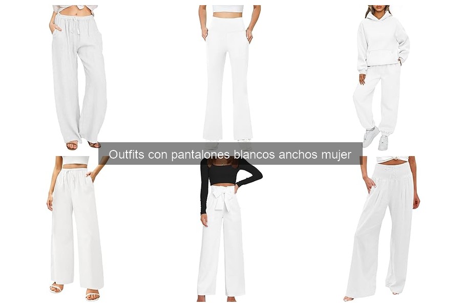 Tendencias en pantalones blancos anchos para mujer 2023