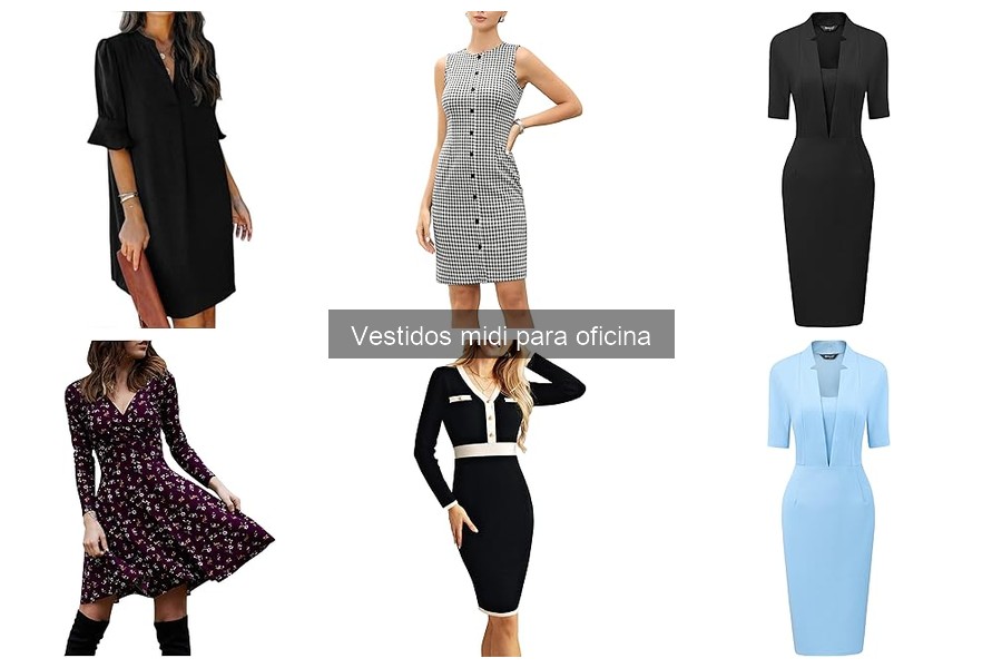 Tendencias en vestidos midi para oficina en 2023