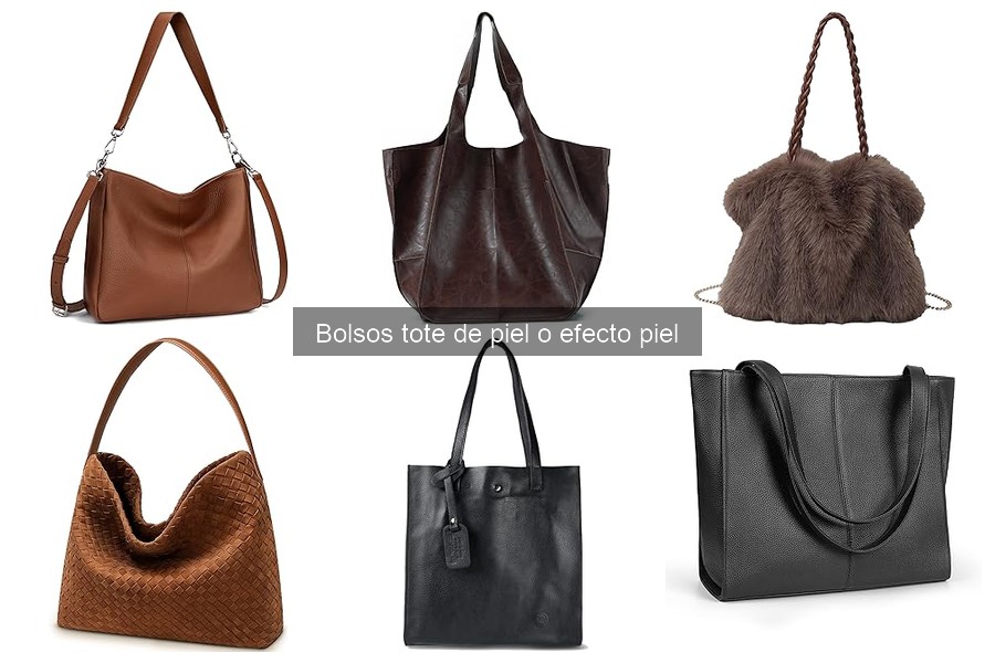 Tipos de bolsos tote de piel: estilos y diseños