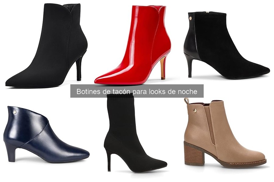 Tipos de botines de tacón para looks de noche