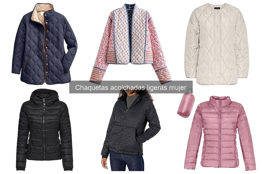 Tipos de chaquetas acolchadas ligeras para mujer