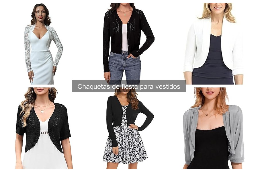 Tipos de chaquetas de fiesta ideales para vestidos