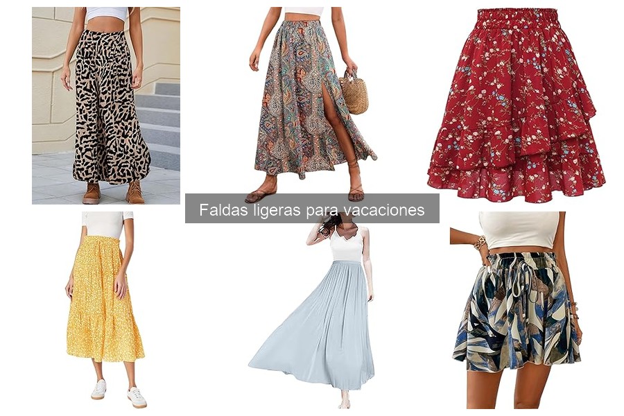 Tipos de faldas ligeras perfectas para tus vacaciones