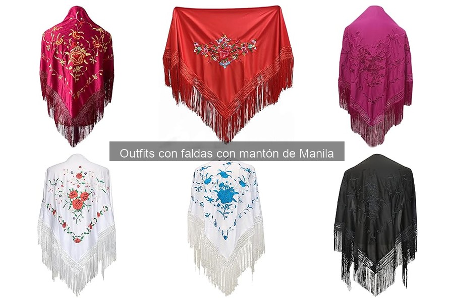Tipos de faldas para combinar con mantón de Manila
