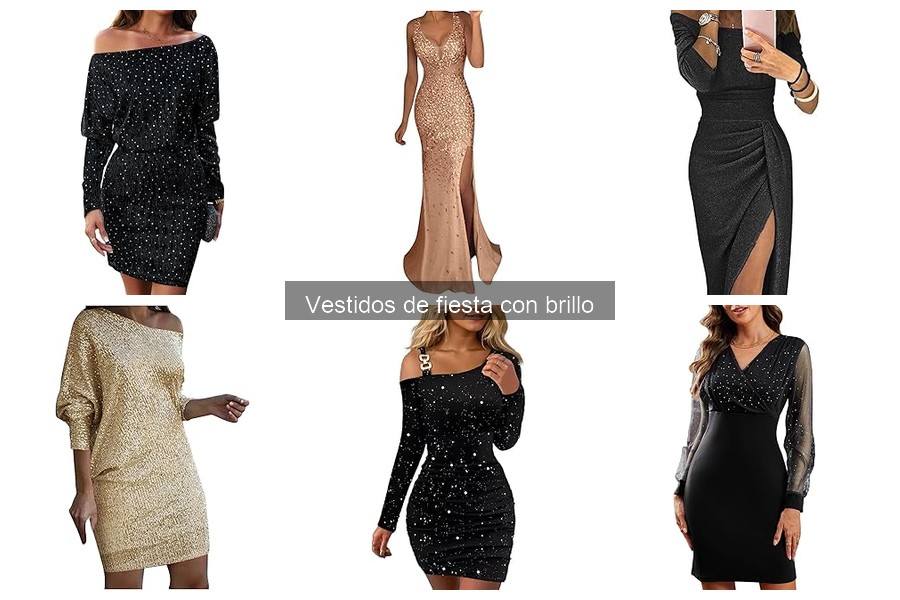 Tipos de vestidos de fiesta con brillo: Lentejuelas y más