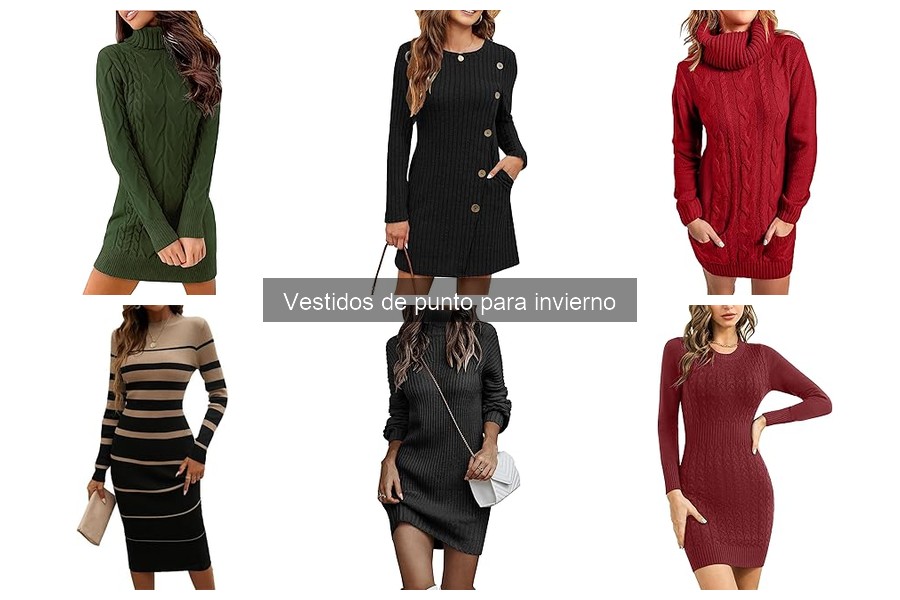 Tipos de vestidos de punto para invierno: Estilos y consejos
