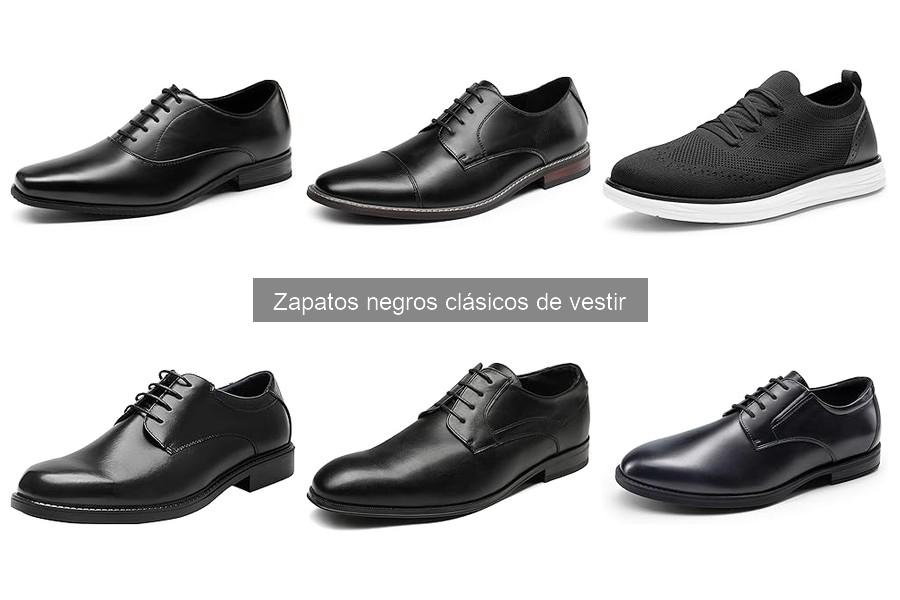 Tipos de zapatos negros clásicos de vestir para mujeres
