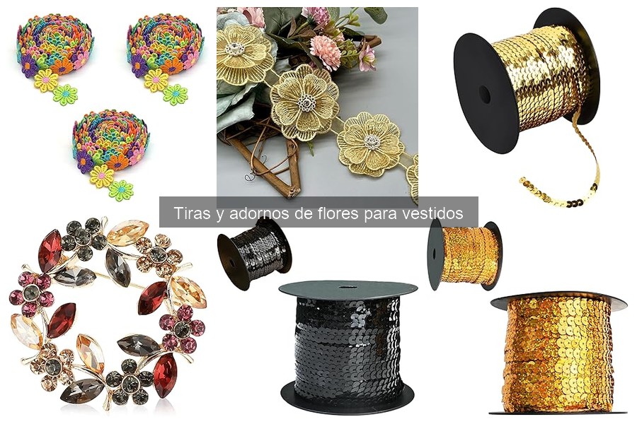 Tiras y Adornos de Flores DIY para Personalizar Vestidos