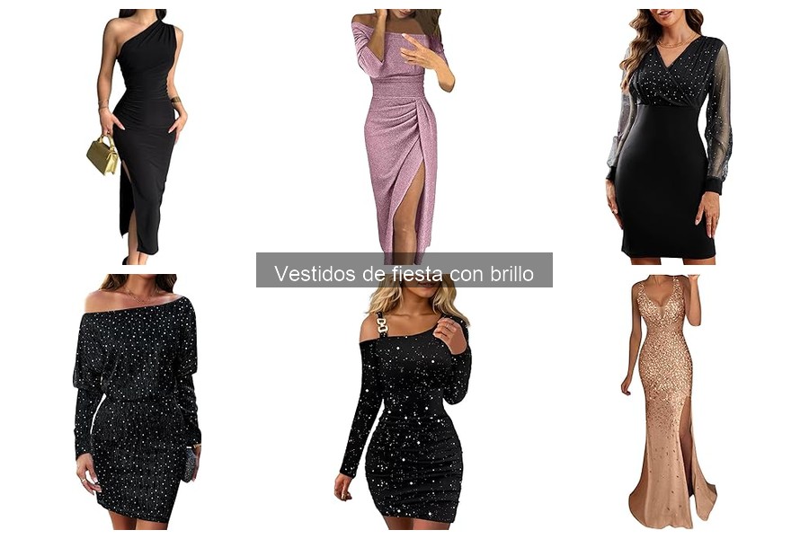 Vestidos de fiesta con brillo: características y estilos