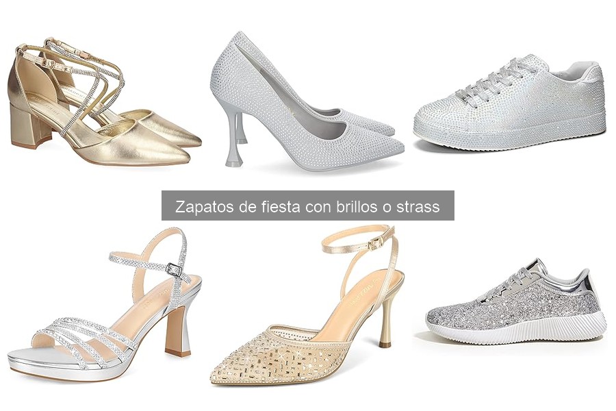 Zapatos de fiesta con brillos para tallas grandes