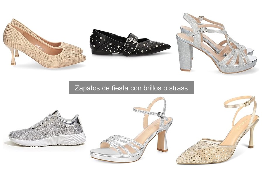 Zapatos de fiesta con brillos vs. otros materiales: Comparativa